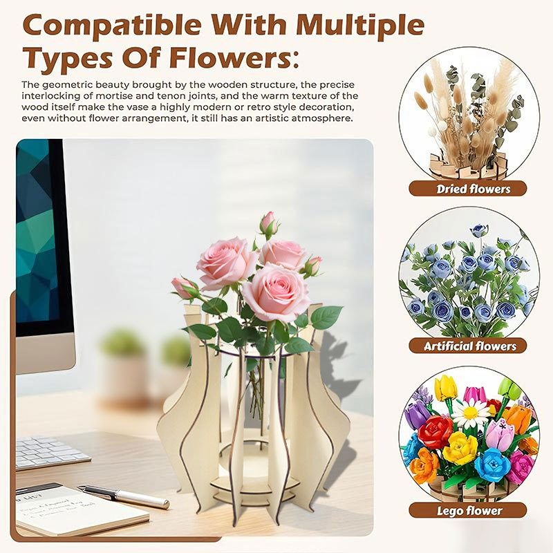 Деревянная ваза-пазл для букет – обзор и цена Florist Supply Vases
